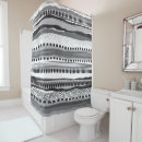 Search for gray and white shower curtains Black
