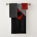 Search for grey and red bath towels Black