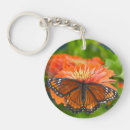 Search for orange butterfly key rings Close up