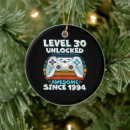 Search for 30th birthday christmas tree decorations Thirty