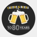 Search for 80 birthday party stickers Cheers and beers