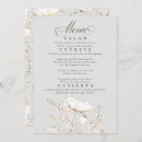 Search for white and gold menus Floral