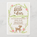 Search for deer baby girl shower invitations Floral