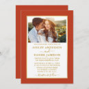 Search for burnt orange gold wedding invitations Simple