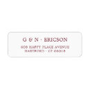 Search for red monogram return address labels Stylish