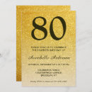 Search for black and gold 80th birthday invitations Eighty
