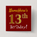 Search for 13th birthday badges 13 years old