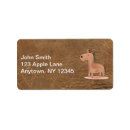 Search for rocking horses return address labels Cowboy