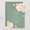 Search for cream and sage wedding invitations Gold