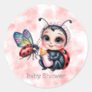 Search for cute ladybug stickers Girl baby shower