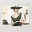 Search for women wine postcards Red