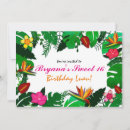 Search for tropical leaves invitations Jungle
