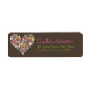 Search for love romantic return address labels Bridal shower