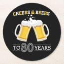 Search for 80th birthday coasters Adult birthday party