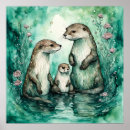 Search for cute otter posters Watercolor