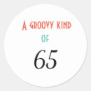Search for 65th birthday party stickers Retro