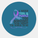 Search for purple ribbon stickers Suicide