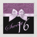 Search for violet sweet 16 invitations Lavender