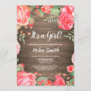 Search for rustic floral baby shower invitations Garden