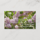 Search for lilacs business cards Nature