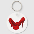 Search for high heeled shoes key rings Red