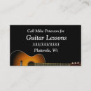Search for guitar lessons business cards Simple