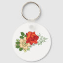 Search for red and white rose key rings Floral