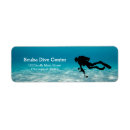 Search for dive return address labels Underwater