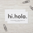 Search for bilingual business cards English