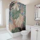 Search for tropical leaf shower curtains Tan