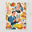 Search for 1950s postcards Food