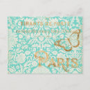 Search for turquoise vintage postcards Butterfly floral