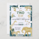 Search for elephant 2nd birthday invitations Two years old