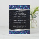 Search for mermaid scales birthday invitations Glitter