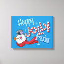 Search for vintage snowman canvas prints Kids cartoon
