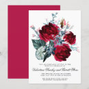 Search for dark red wedding invitations Botanical