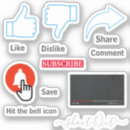 Search for youtube stickers Social media