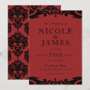 Search for red damask invitations Party