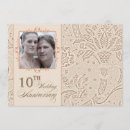 Search for 10 year wedding anniversary invitations Elegant