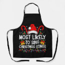 Search for singing aprons Merry christmas