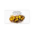 Search for yellow daisy return address labels Rustic