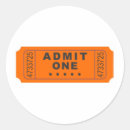 Search for ticket stickers Admit one
