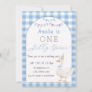 Search for gingham birthday invitations One silly goose