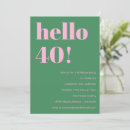 Search for retro 40th birthday invitations Bold typography