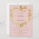 Search for gold heart wedding invitations Red