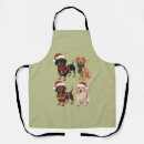 Search for dog lovers aprons Santa