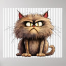 Search for funny cartoon cat posters Humourous
