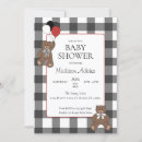 Search for red and white checkered invitations For her