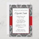 Search for black white red damask invitations Classic