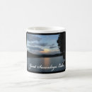 Search for clouds on lake mugs Summer